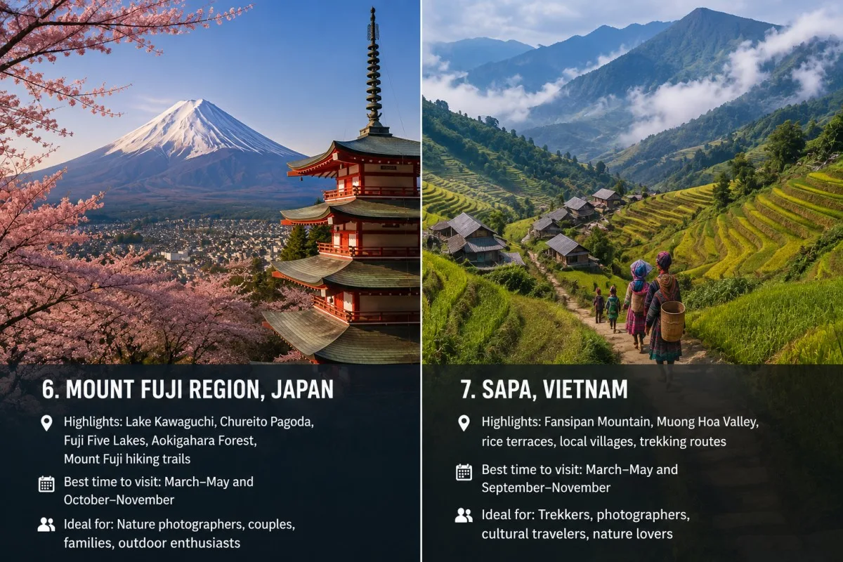Japan and Vietnam Scenic Travel