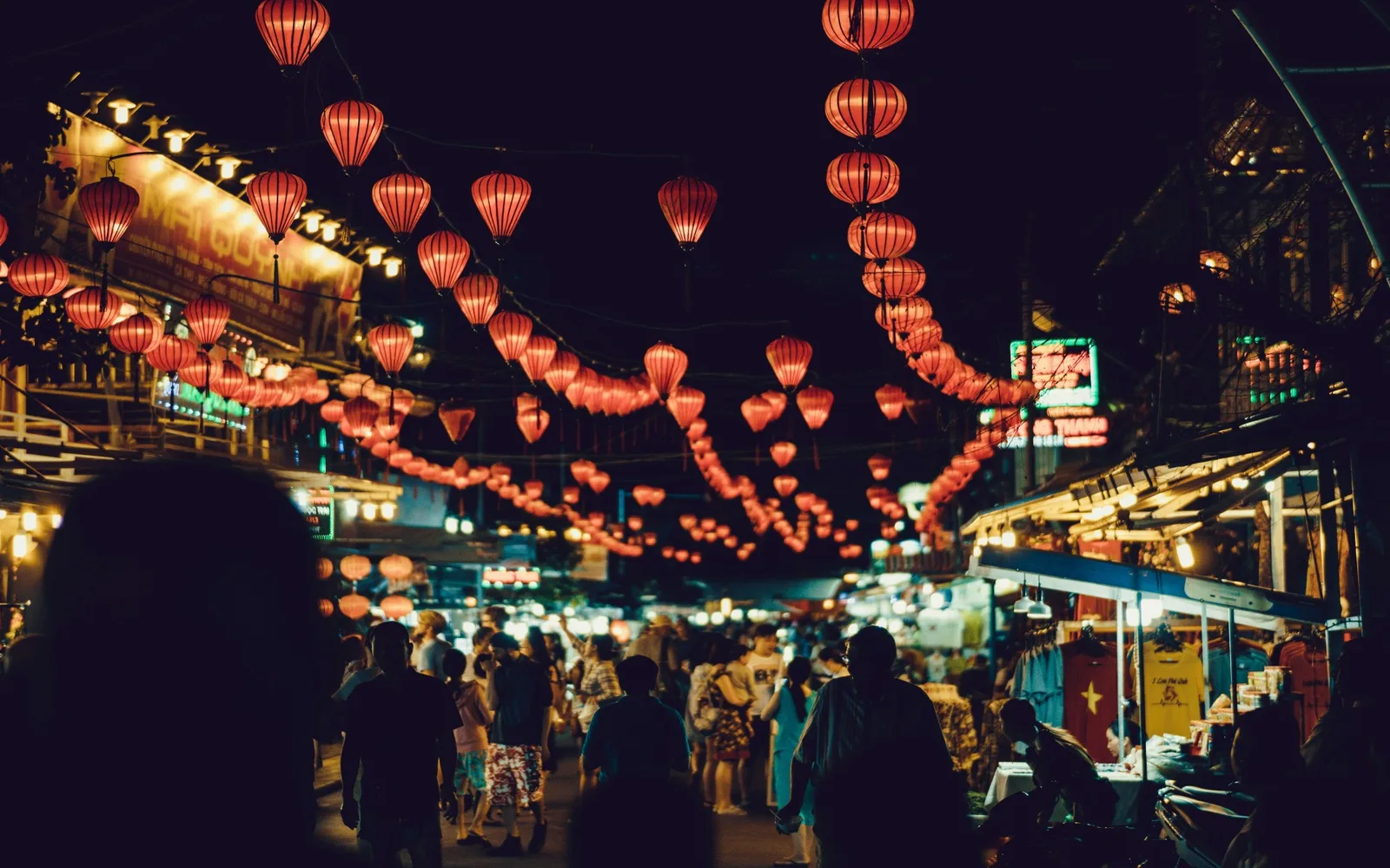 Night life streets of Vietnam