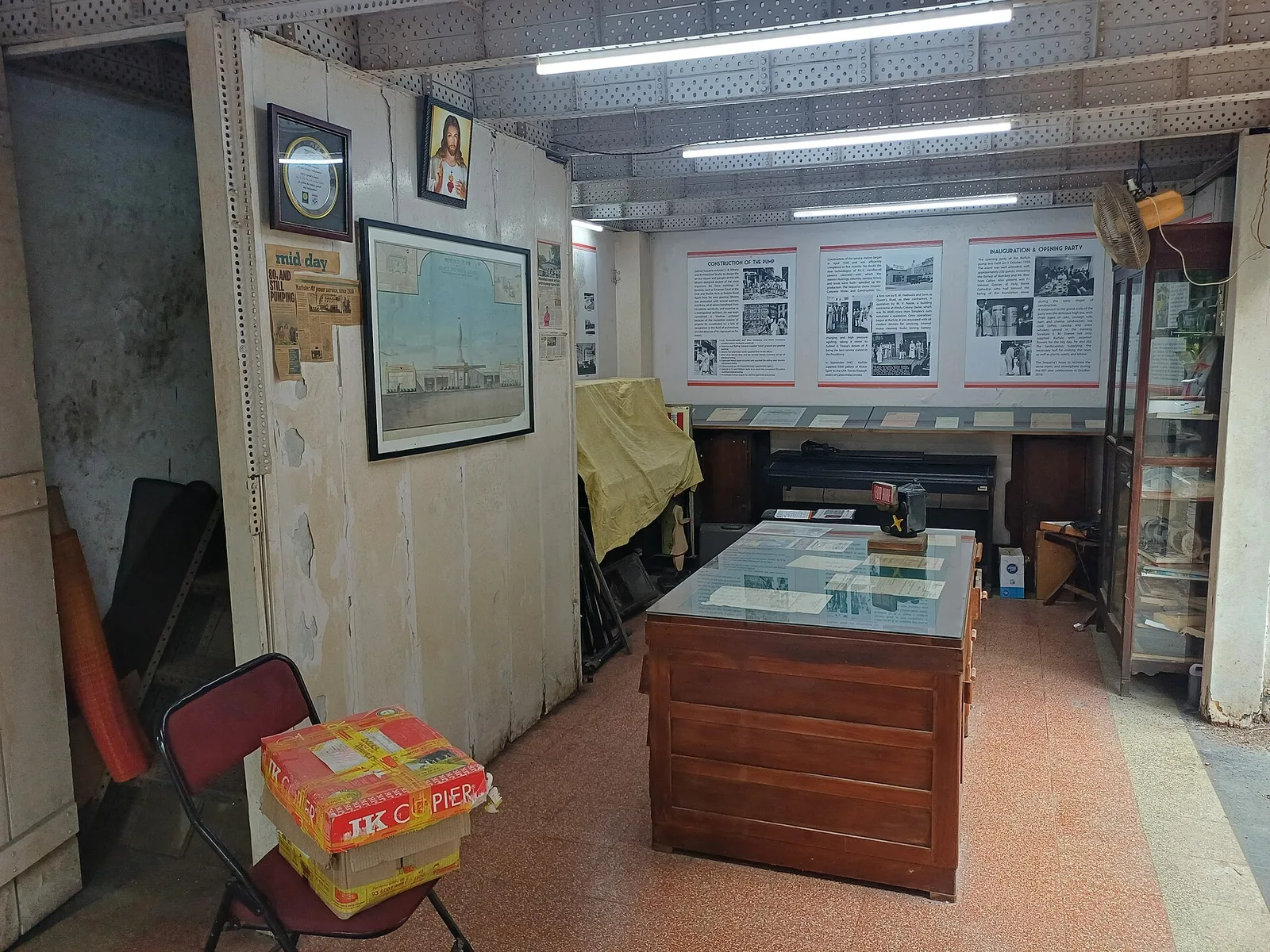 The art deco Karfule petrol pump in Ballard Estate, Mumbai