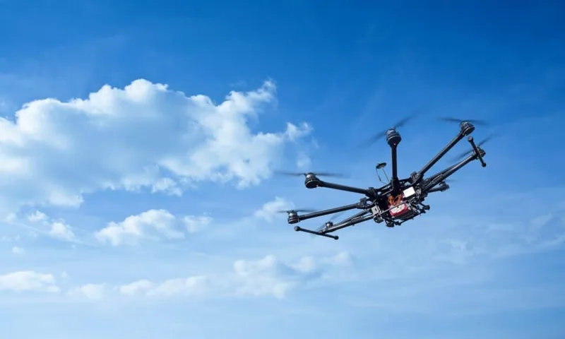 drone in sky