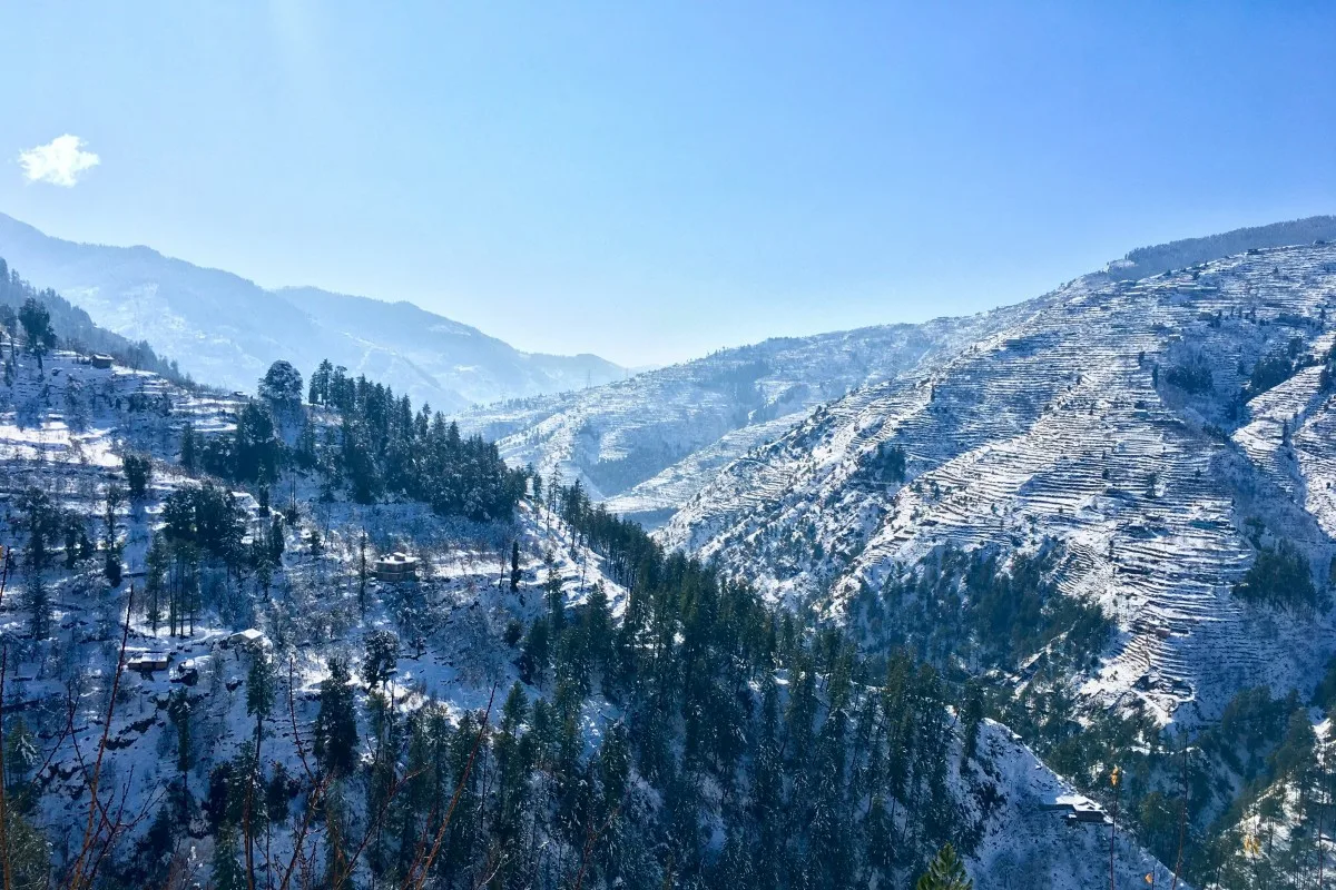 snowy mountains