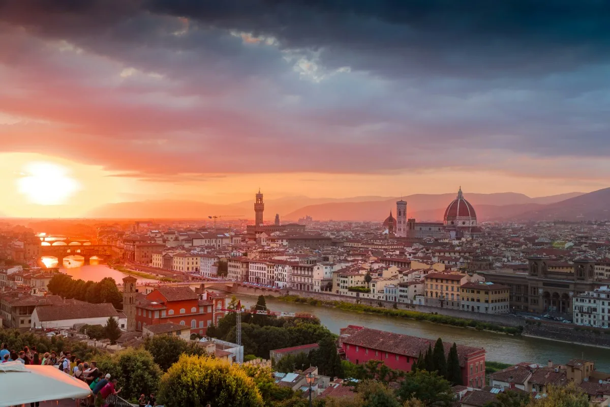 sunset over Florence