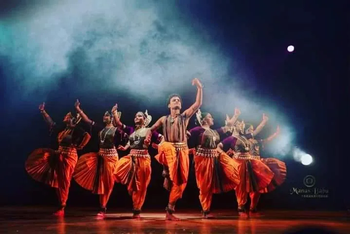 festive dance view during konark by man and women