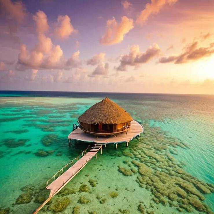 Breathtaking view of Minicoy Atolls