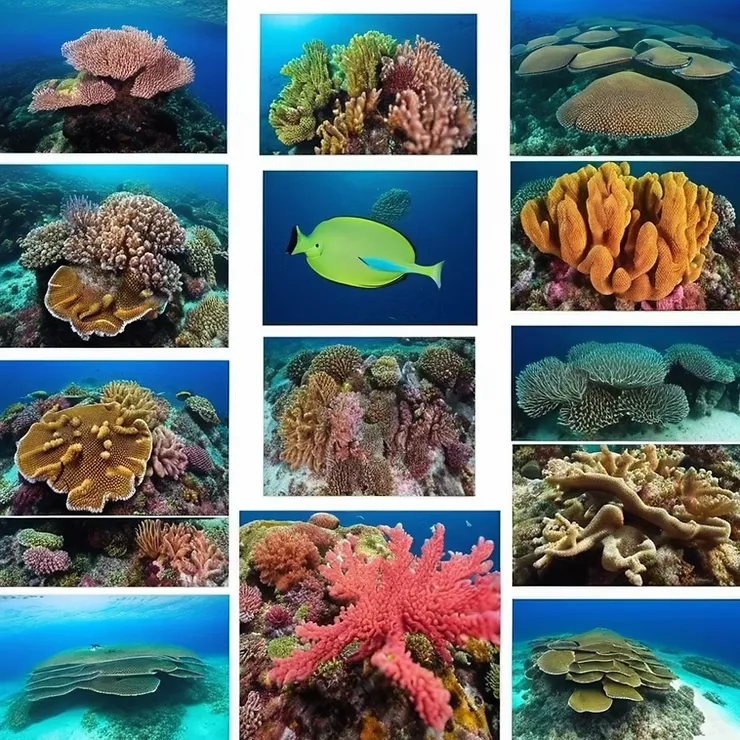 Colorful coral reefs in Kadmat Atoll