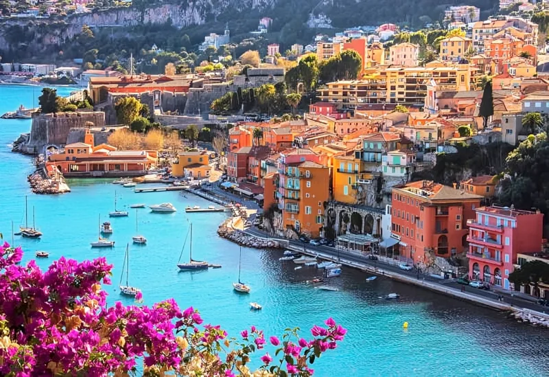 Luxury coastal view of the French Riviera in France