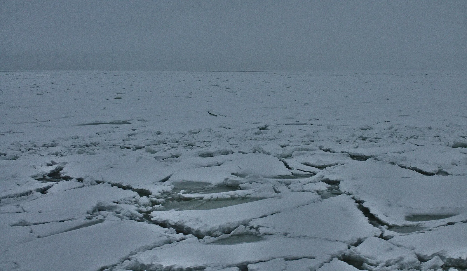 Pack ice on the Gulf of Bothnia off Kemi, Finland