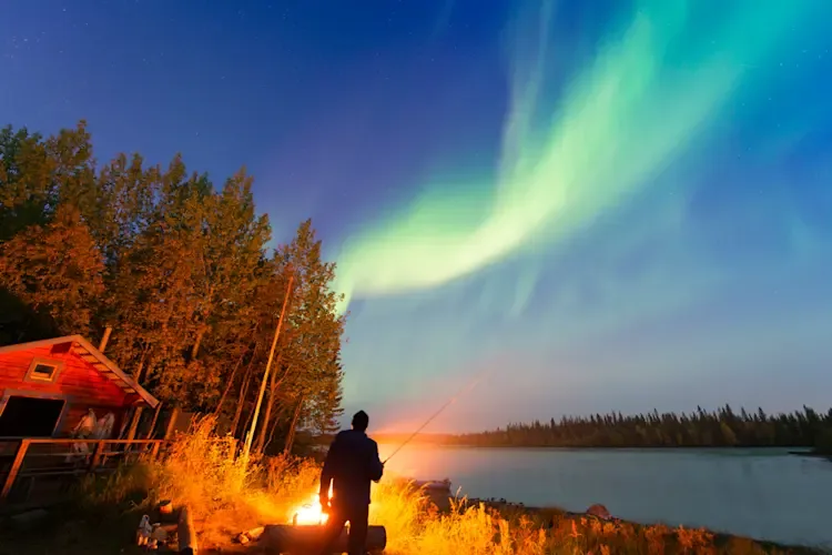 Northern Lights in autumn colours