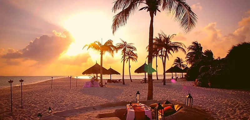Sunset on a beach