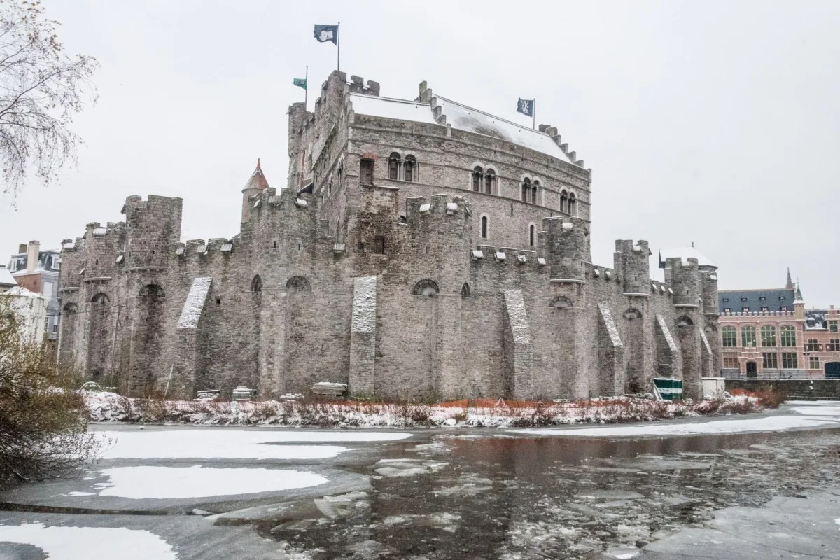 Winter in Gent city center